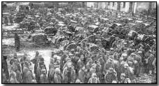 Russian prisoners and guns captured at Tannenberg