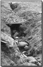 German dead in frontline trench on the Somme, 1916