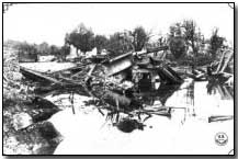 Ruined bridge on the Vesle River