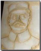 Pottery plaque of Marie-Eugene Debeney