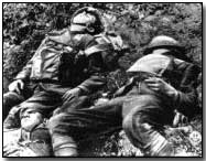 Men of the US 28th Division sleeping near Boureuilles, 26 Sep 1918