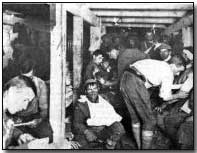 Australian wounded in dressing station at Passchendaele, 1917