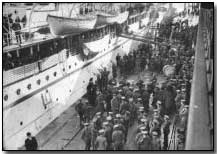 Scots Guards leaving Southampton