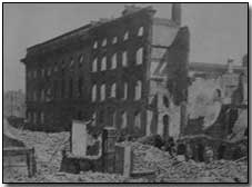 Henry Street in ruins