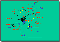 The Germans advanced towards Liege along both banks of the Meuse, after crossing at Vise and Lixhe. They moved into the gaps between the forts to the North-East and East, towards the city. They would later deal with the forts themselves.