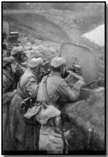 German troops entrenched in Masurian Lakes country