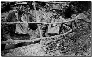 US marines wearing respirators