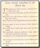 "Lines Written Somewhere in the North Sea" by Noel F. M. Corbett