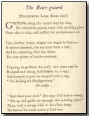 "The Rear-guard" by Siegfried Sassoon